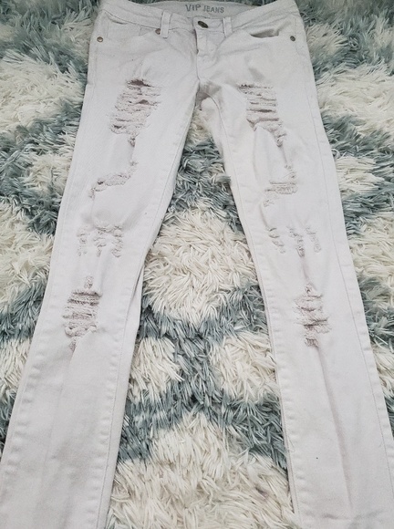 VIP white distressed jeans - Picture 2 of 3